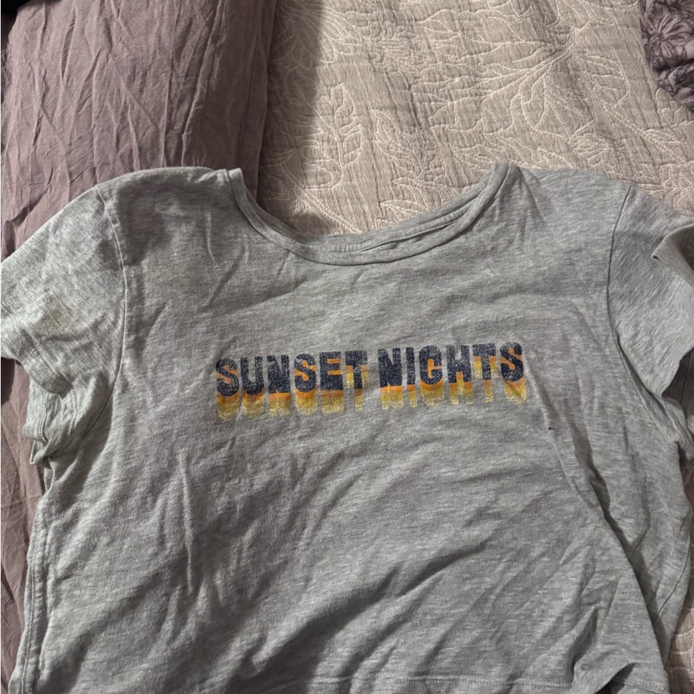 Aerie Gray 'Sunset Nights' Graphic Tee